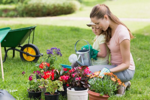 Cubic-yard pricing example for a landscaping clearance job