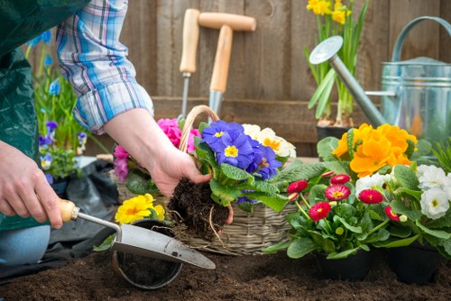 Sustainable landscaping recycling and reuse in Chessington
